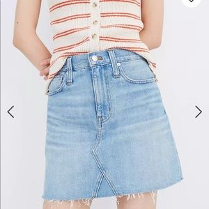 Madewell Rigid denim A-line skirt